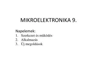 MIKROELEKTRONIKA 9.