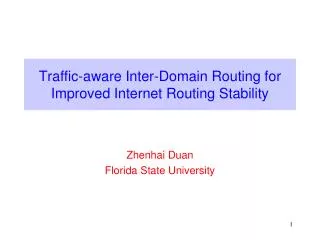 Traffic-aware Inter-Domain Routing for Improved Internet Routing Stability
