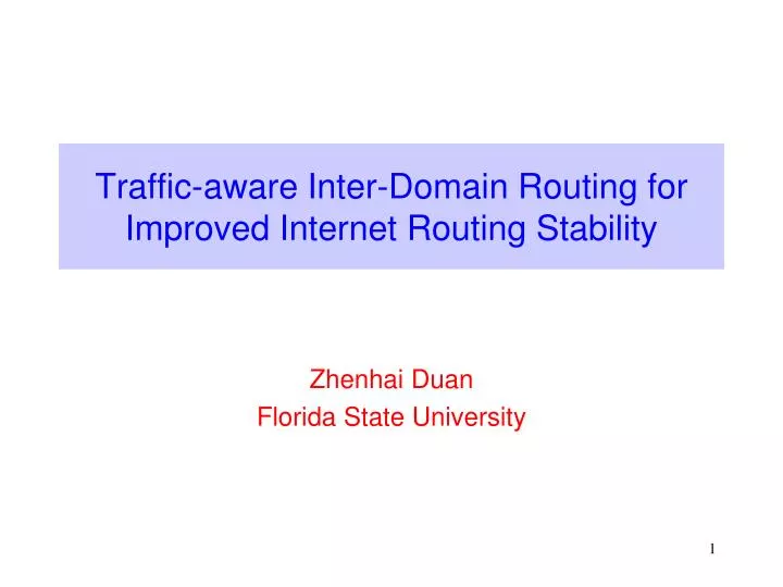 traffic aware inter domain routing for improved internet routing stability