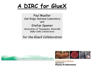 A DIRC for GlueX