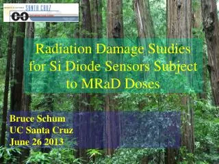 Radiation Damage Studies for Si Diode Sensors Subject to MRaD Doses
