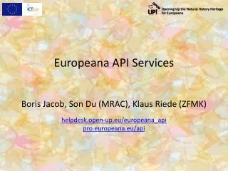 Europeana API Services