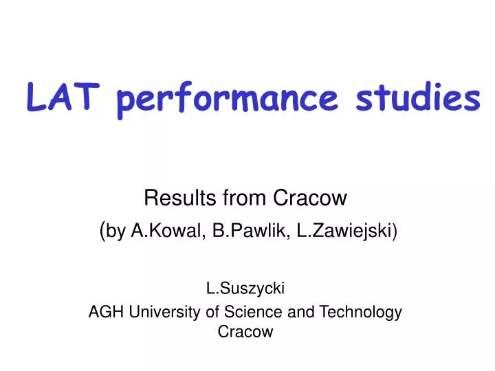 lat performance studies