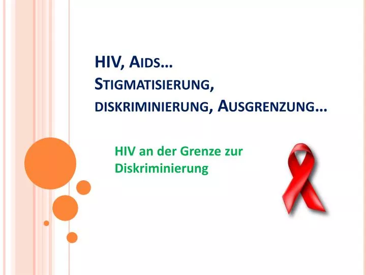 hiv aids stigmatisierung diskriminierung ausgrenzung