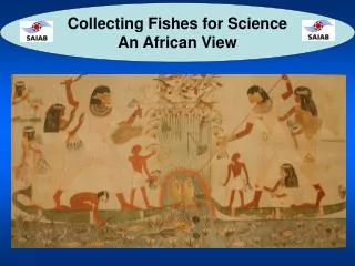 Collecting Fishes for Science An African View