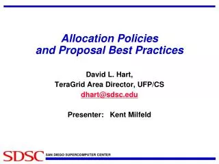 Allocation Policies and Proposal Best Practices
