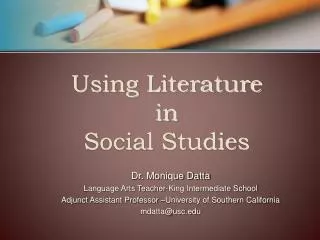 Using Literature in Social Studies