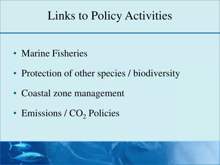 links to policy activities