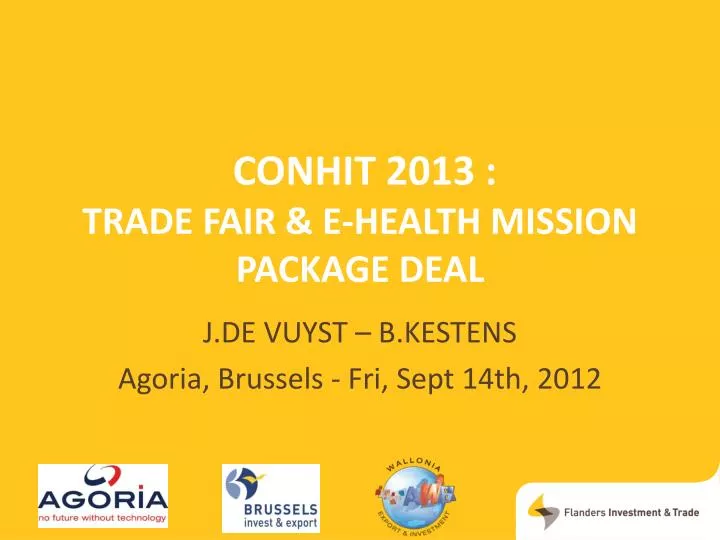 conhit 2013 trade fair e health mission package deal