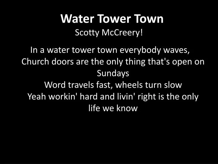 water tower town scotty mccreery