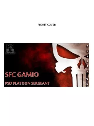 SFC GAMIO PSD PLATOON SERGEANT