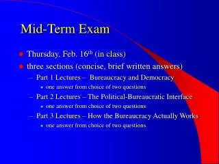 Mid-Term Exam