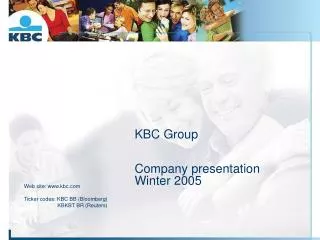 KBC Group Company presentation Winter 2005