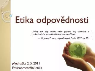 etika odpov dnosti
