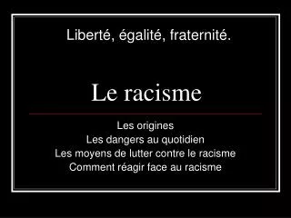 le racisme