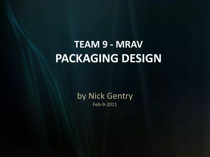 team 9 mrav packaging design