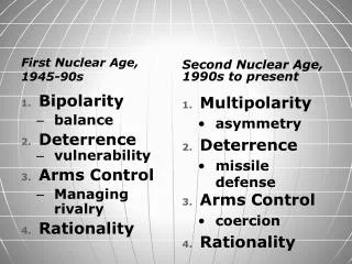 First Nuclear Age, 1945-90s