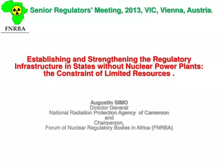 senior regulators meeting 2013 vic vienna austria