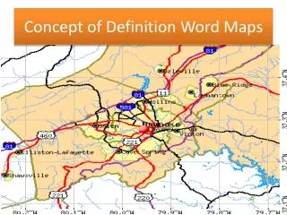 Concept of Definition Word Maps