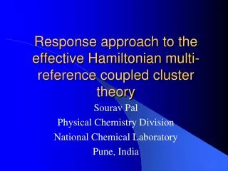 Response approach to the effective Hamiltonian multi-reference coupled cluster theory