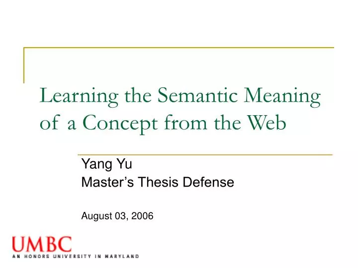 learning the semantic meaning of a concept from the web