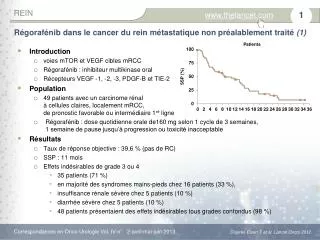 r goraf nib dans le cancer du rein m tastatique non pr alablement trait 1
