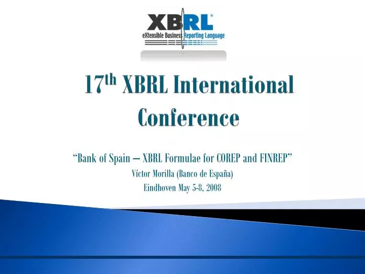 17 th xbrl international conference