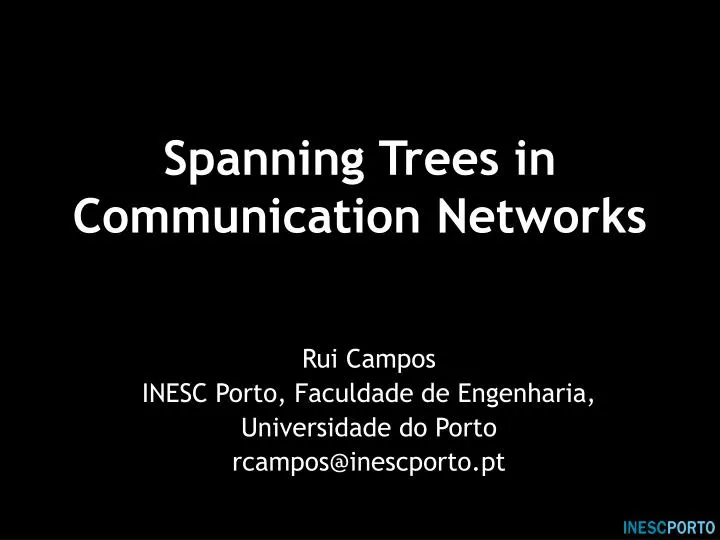 spanning trees in communication networks