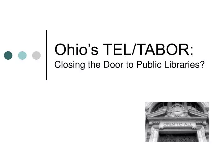 ohio s tel tabor closing the door to public libraries