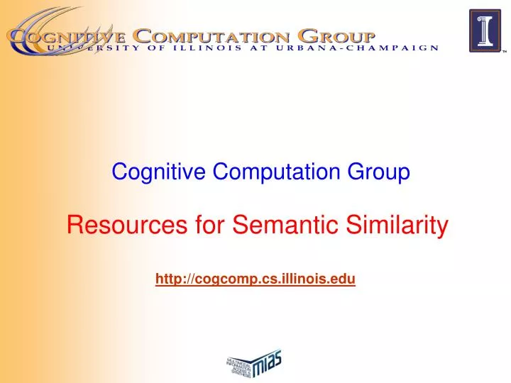 cognitive computation group resources for semantic similarity