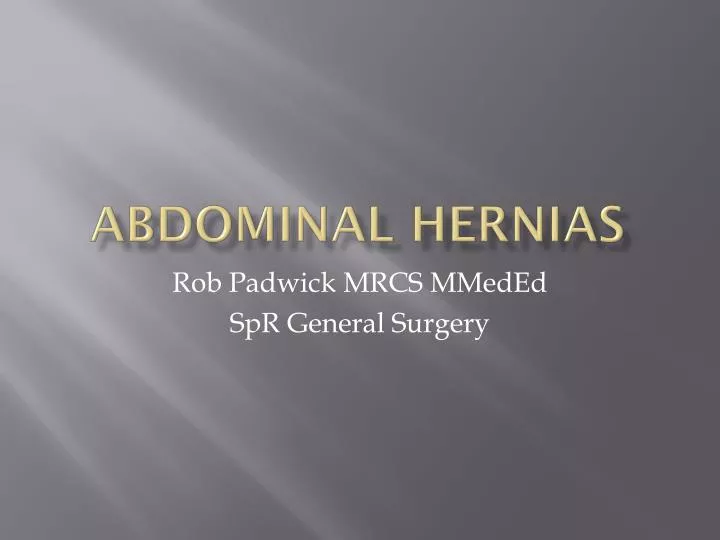 abdominal hernias