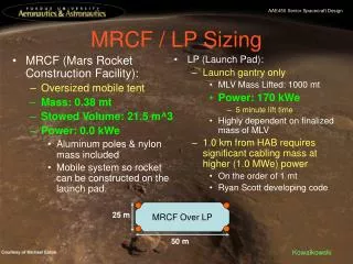 MRCF / LP Sizing