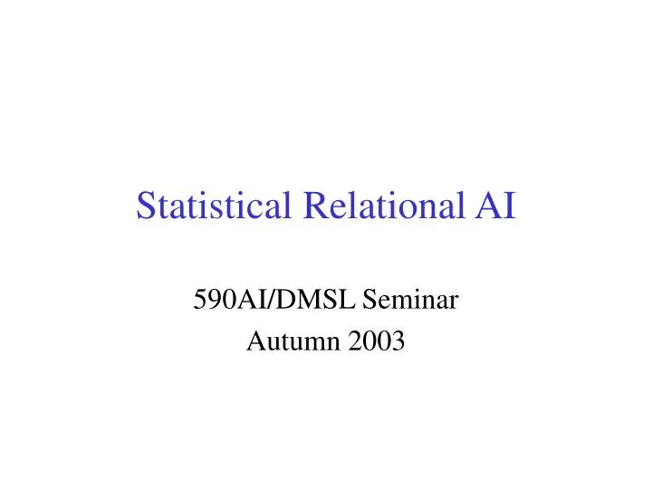statistical relational ai