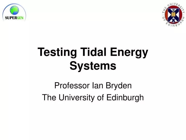 testing tidal energy systems
