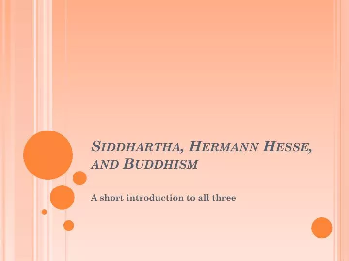 siddhartha hermann hesse and buddhism