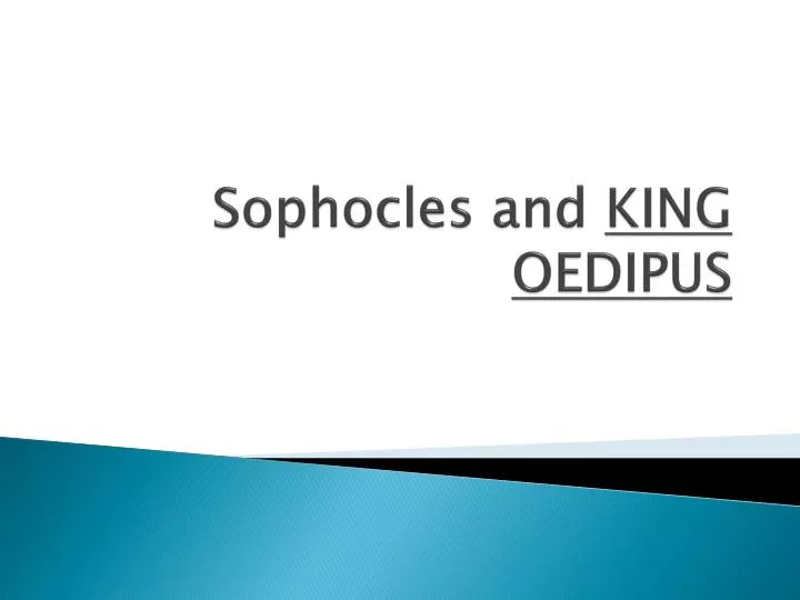 sophocles and king oedipus