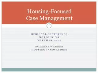 Housing-Focused Case Management