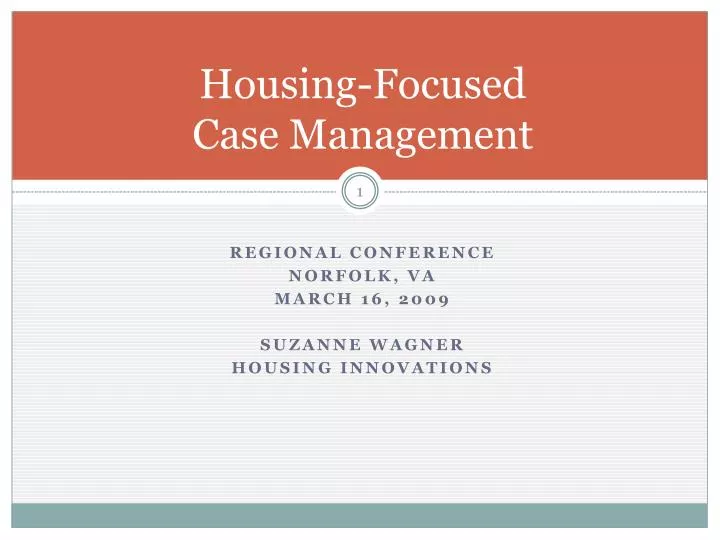 housing focused case management