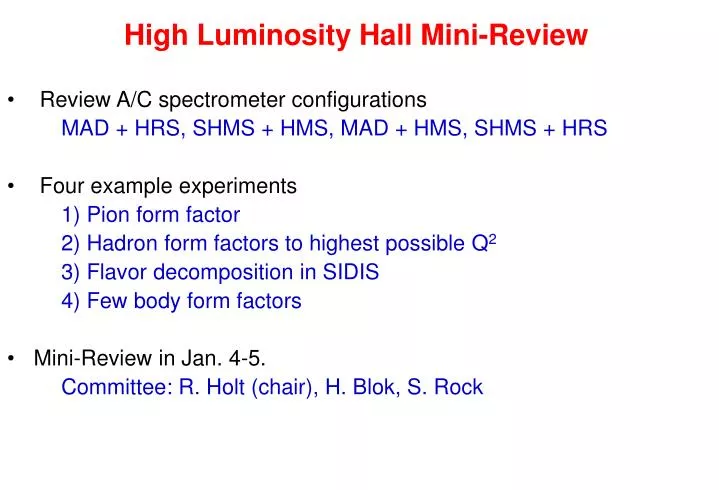 high luminosity hall mini review