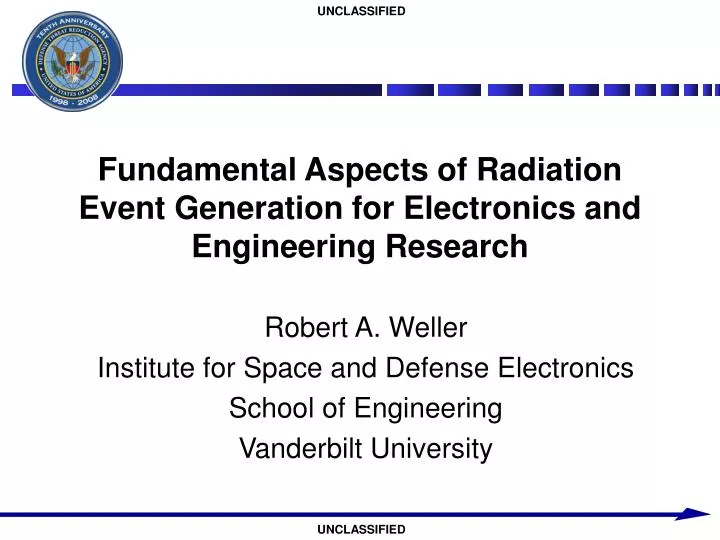 fundamental aspects of radiation event generation for electronics and engineering research