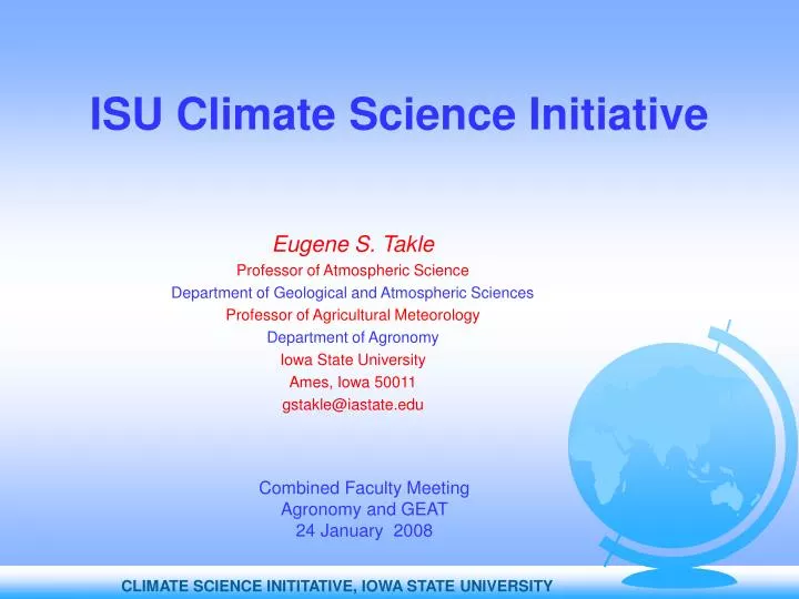 isu climate science initiative