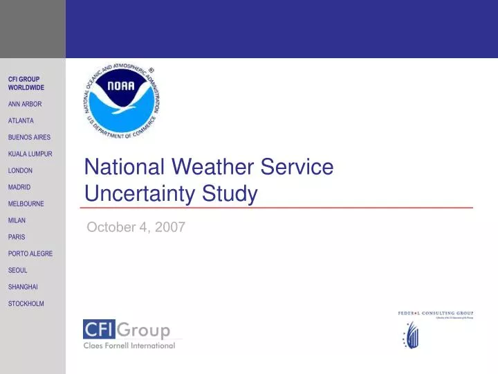 national weather service uncertainty study