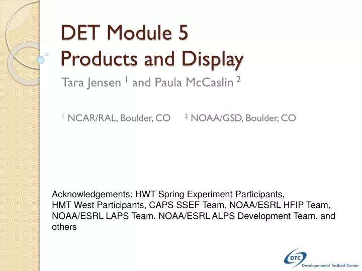 det module 5 products and display