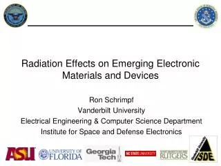 Radiation Effects on Emerging Electronic Materials and Devices