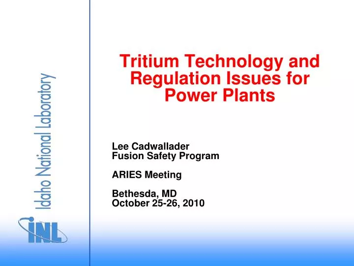 tritium technology and regulation issues for power plants