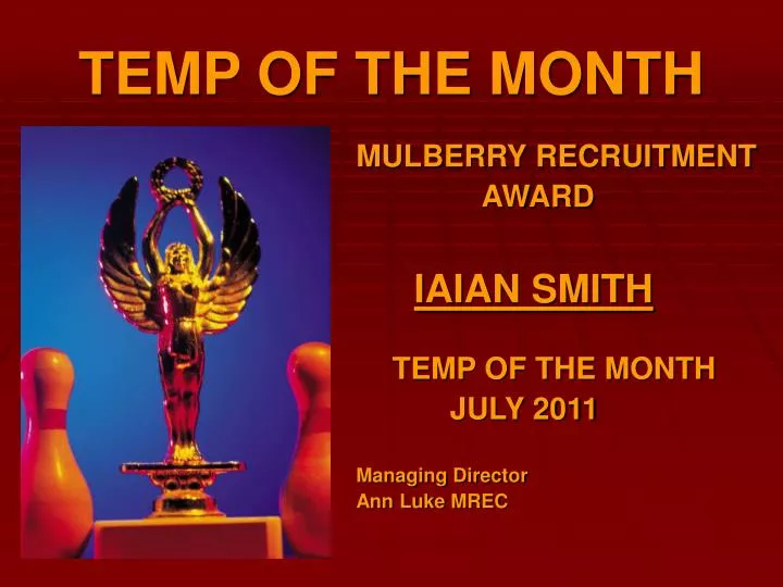 temp of the month