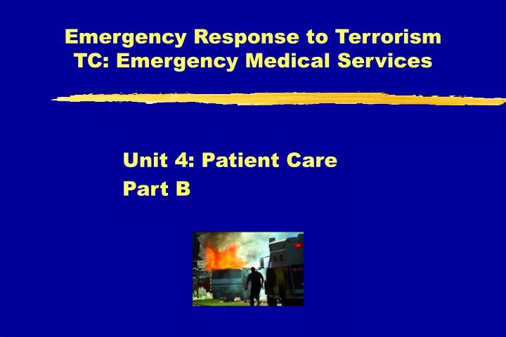 emergency response to terrorism tc emergency medical services