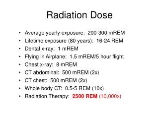 radiation dose