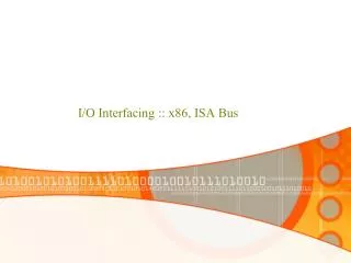 i o interfacing x86 isa bus