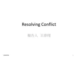 resolving conflict
